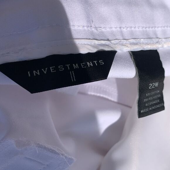 Take 50% OFF- 5th Avenue Secret Support White Cropped Pants, Size-22W - Picture 9 of 10